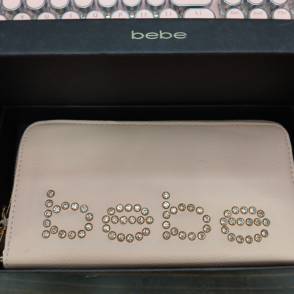 Bebe Cream Studded Women's Wallet